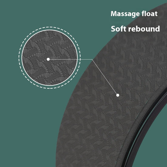 TPE Printing Yoga Wheel Home Non-slip Bodybuilding Slimming Waterproof Shock Absorption Accessories
